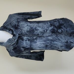 Knit Tie Dye Cowl Neck Pullover Top Size Small